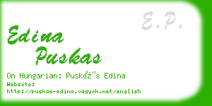 edina puskas business card